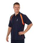 DNC Workwear Work Wear Navy/Orange / 4XL DNC WORKWEAR Coolbreathe Short Sleeve Contrast Polo 5216
