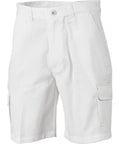 DNC Workwear Work Wear White / 82R DNC WORKWEAR Cotton Drill Cargo Shorts 3302