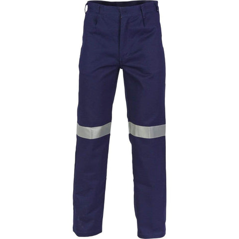 DNC Workwear Work Wear DNC WORKWEAR Cotton Drill Pants With 3M Reflective Tape 3314