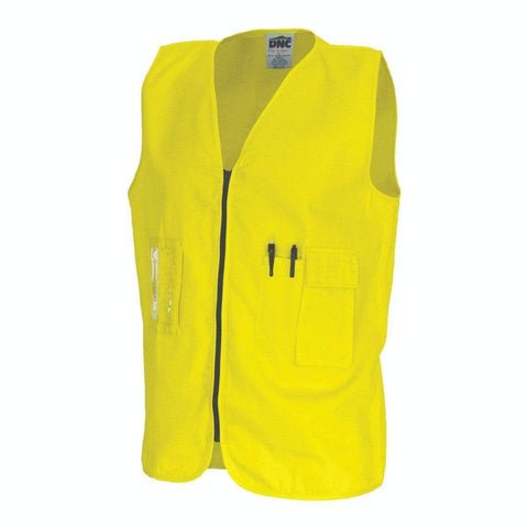 DNC Workwear Work Wear DNC WORKWEAR Daytime Cotton Safety Vest 3808