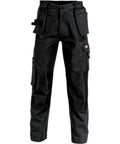 DNC Workwear Work Wear Black / 87R DNC WORKWEAR Duratex Cotton Duck Weave Tradies Cargo Pants With Twin Holster Tool Pocket - Knee Pads Not Included 3337