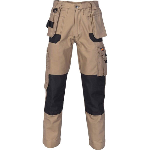 DNC Workwear Work Wear DNC WORKWEAR Duratex Cotton Duck Weave Tradies Cargo Pants With Twin Holster Tool Pocket - Knee Pads Not Included 3337