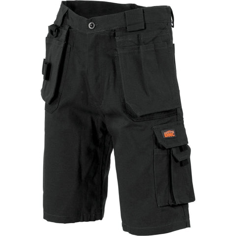 DNC Workwear Work Wear DNC WORKWEAR Duratex Cotton Duck Weave Tradies Cargo Shorts - With Twin Holster Tool Pocket 3336