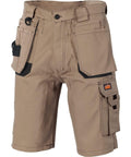 DNC Workwear Work Wear Desert Sand / 72R DNC WORKWEAR Duratex Cotton Duck Weave Tradies Cargo Shorts - With Twin Holster Tool Pocket 3336