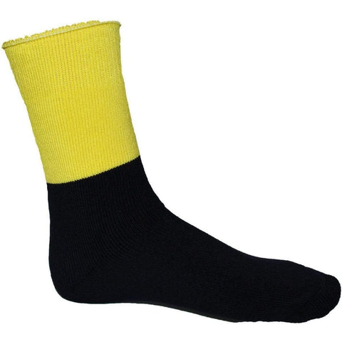DNC Workwear Work Wear Yellow/Navy / 2-5 DNC WORKWEAR Extra Thick Hi-Vis 2 Tone Bamboo Socks S109