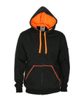 DNC Workwear Work Wear Black/Orange / 4XL DNC WORKWEAR Full Zip Super Brushed Fleece Hoodie 5424