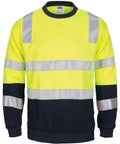 DNC Workwear Work Wear DNC WORKWEAR Hi-Vis 2 tone, Crew-Neck Fleecy Sweatshirt 3723