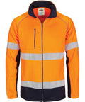 DNC Workwear Work Wear Orange/Navy / M DNC WORKWEAR Hi-Vis 2 Tone Full Zip Fleecy Sweatshirt CSR R/Tape 3726