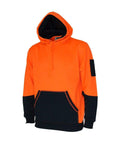 DNC Workwear Work Wear Orange/Navy / 6XL DNC WORKWEAR Hi-Vis 2-Tone Full Zip Super Fleecy Hoodie 3722