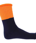 DNC Workwear Work Wear Orange/Navy / 2-5 DNC WORKWEAR Hi-Vis 2 Tone Woollen Socks - 3 Pair Pack S105