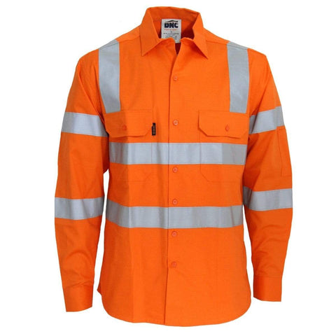DNC Workwear Work Wear DNC WORKWEAR Hi-Vis 3 way Cool-Breeze VIC Rail Shirt 3543