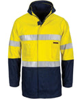 DNC Workwear Work Wear Yellow/Navy / XS DNC WORKWEAR Hi-Vis 4-in-1 Cotton Drill Jacket with Generic Reflective Tape 3764