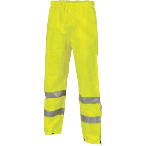 DNC Workwear Work Wear Yellow / S DNC WORKWEAR Hi-Vis Breathable and Anti-Static Pants with 3M Reflective Tape 3876
