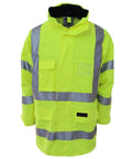DNC Workwear Work Wear Yellow / S DNC WORKWEAR Hi-Vis Breathable “H” Pattern Rain Jacket Bio-Motion Tape 3571