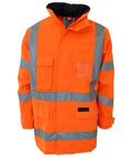 DNC Workwear Work Wear Orange / XS DNC WORKWEAR Hi-Vis Breathable “H” Pattern Rain Jacket Bio-Motion Tape 3571