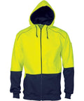 DNC Workwear Work Wear Yellow/Navy / XL DNC WORKWEAR Hi-Vis Contrast Piping Fleecy Hoodie 3728