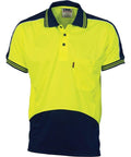 DNC Workwear Work Wear Yellow/Navy / 3XL DNC WORKWEAR Hi-Vis Cool Breathe Panel Short Sleeve Polo Shirt 3891