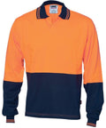 DNC Workwear Work Wear DNC WORKWEAR Hi-Vis Cool Breeze Cotton Jersey Food Industry Long Sleeve Polo 3906