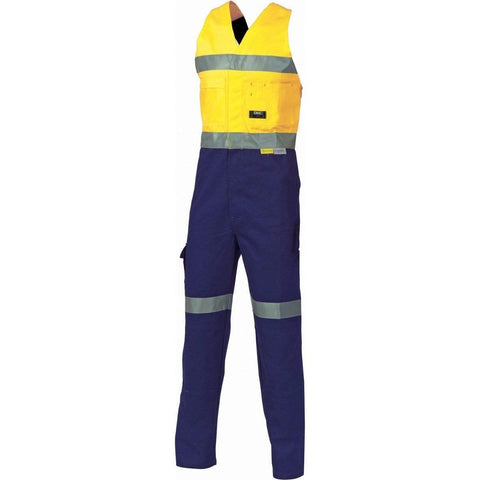 DNC Workwear Work Wear Yellow/Navy / 82R DNC WORKWEAR Hi-Vis Cotton Action Back with 3M Reflective Tape 3857