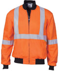 DNC Workwear Work Wear Orange / XS DNC WORKWEAR Hi-Vis Cotton Bomber Jacket with ‘X’ Back & additional 3m Reflective Tape below 3759