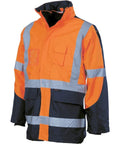 DNC Workwear Work Wear Orange/Navy / S DNC WORKWEAR Hi-Vis Cross Back 2 Tone D/N 6-in-1 Contrast Jacket 3998