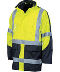 DNC Workwear Work Wear Yellow/Navy / S DNC WORKWEAR Hi-Vis Cross Back 2 Tone D/N 6-in-1 Contrast Jacket 3998