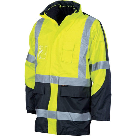 DNC Workwear Work Wear Yellow/Navy / S DNC WORKWEAR Hi-Vis Cross Back 2 Tone D/N 6-in-1 Contrast Jacket 3998