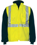 DNC Workwear Work Wear DNC WORKWEAR Hi-Vis Cross Back D/N 4-in-1 Zip Off Sleeve Reversible Vest 3994