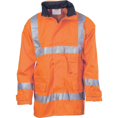 DNC Workwear Work Wear Orange / S DNC WORKWEAR Hi-Vis D/N Breathable Rain Jacket with 3M Reflective Tape 3871