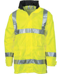 DNC Workwear Work Wear Yellow / 4XL DNC WORKWEAR Hi-Vis D/N Breathable Rain Jacket with 3M Reflective Tape 3871
