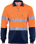 DNC Workwear Work Wear Orange/Navy / XS DNC WORKWEAR Hi-Vis D/N Cool-Breathe Long Sleeve Polo Shirt With 3M 8906 R/Tape 3913