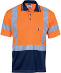 DNC Workwear Work Wear DNC WORKWEAR Hi-Vis D/N Cool Breathe Short Sleeve Polo Shirt with Cross Back R/Tape 3912