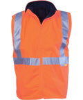 DNC Workwear Work Wear Orange/Navy / XL DNC WORKWEAR Hi-Vis Reversible Vest with 3M Reflective Tape 3865