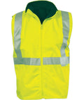 DNC Workwear Work Wear Yellow/Bottle Green / 2XL DNC WORKWEAR Hi-Vis Reversible Vest with 3M Reflective Tape 3865