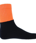 DNC Workwear Work Wear Orange/Black / 2-5 DNC WORKWEAR Hi-Vis Two-Tone Acrylic 3 Pack Work Socks S123
