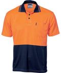 DNC Workwear Work Wear DNC WORKWEAR Hi-Vis Two-Tone Cool Breathe Short Sleeve Polo Shirt 3811