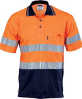 DNC Workwear Work Wear DNC WORKWEAR Hi-Vis Two-Tone Cotton Back Short Sleeve Polo with Generic Reflective Tape 3717