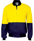 DNC Workwear Work Wear Yellow/Navy / 6XL DNC WORKWEAR Hi-Vis Two-Tone Cotton Bomber Jacket 3757