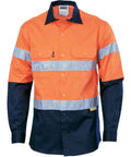 DNC Workwear Work Wear DNC WORKWEAR Hi-Vis Two Tone Drill Long Sleeve Shirt with 3M 8910 Reflective Tape 3836