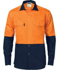 DNC Workwear Work Wear DNC WORKWEAR Hi-Vis Two Tone Drill Shirt with Press Studs 3838