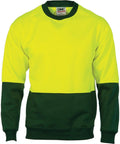 DNC Workwear Work Wear DNC WORKWEAR Hi-Vis Two-Tone Fleecy Crew-Neck Sweatshirt (Sloppy Joe) 3821