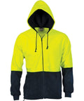 DNC Workwear Work Wear DNC WORKWEAR Hi-Vis Two-Tone Full Zip Polar Fleece Hoodie 3927