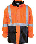 DNC Workwear Work Wear Orange/Navy / S DNC WORKWEAR Hi-Vis Two-Tone Quilted Jacket with 3M Reflective Tape 3863