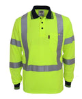 DNC Workwear Work Wear Yellow / S DNC WORKWEAR Hi-Vis "X" Back & Bio-Motion Taped Polo 3710