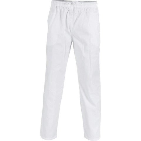 DNC Workwear Work Wear White / L DNC WORKWEAR Polyester Cotton Drawstring Chef Pants 1501
