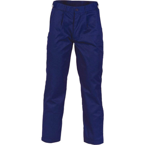 DNC Workwear Work Wear Navy / 77R DNC WORKWEAR Polyester Cotton Pleat Front Work Pants 3315