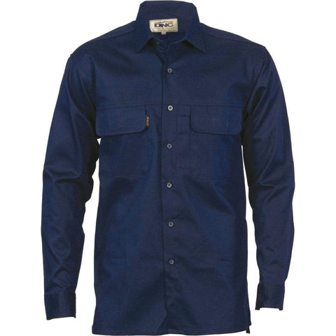 DNC Workwear Work Wear Navy / 5XL DNC WORKWEAR Three-Way Cool Breeze Long Sleeve Work Shirt 3224