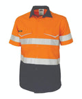 DNC Workwear Work Wear DNC WORKWEAR Two-Tone Ripstop Cotton Short Sleeve Shirt with CSR Reflective Tape 3587