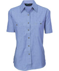 DNC Workwear Work Wear DNC WORKWEAR Women’s Cotton Chambray Shirt - Short Sleeve 4105