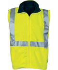DNC Workwear Work Wear Hi-Vis Reversible Vest with 3M Reflective Tape 3865-Yellow/Navy-M